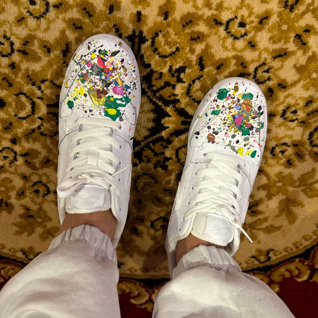 TOYAMAde. y10a4リメイク ナイキSBレザーペイントシューズ