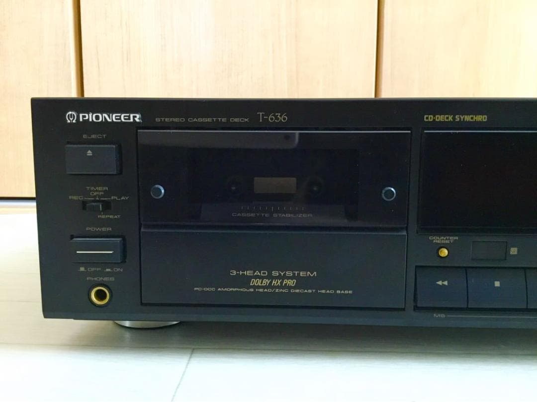 Pioneer パイオニア カセットデッキ T-636 録音 再生　ジャンク