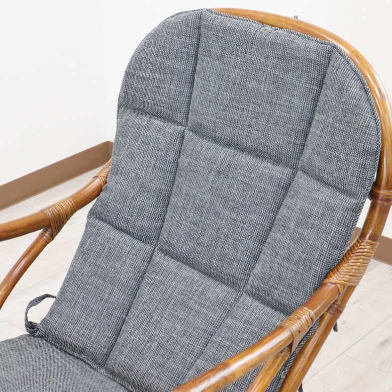 ラタンロッキングチェア 一人がけ 軽量 ソファー リバーシブル