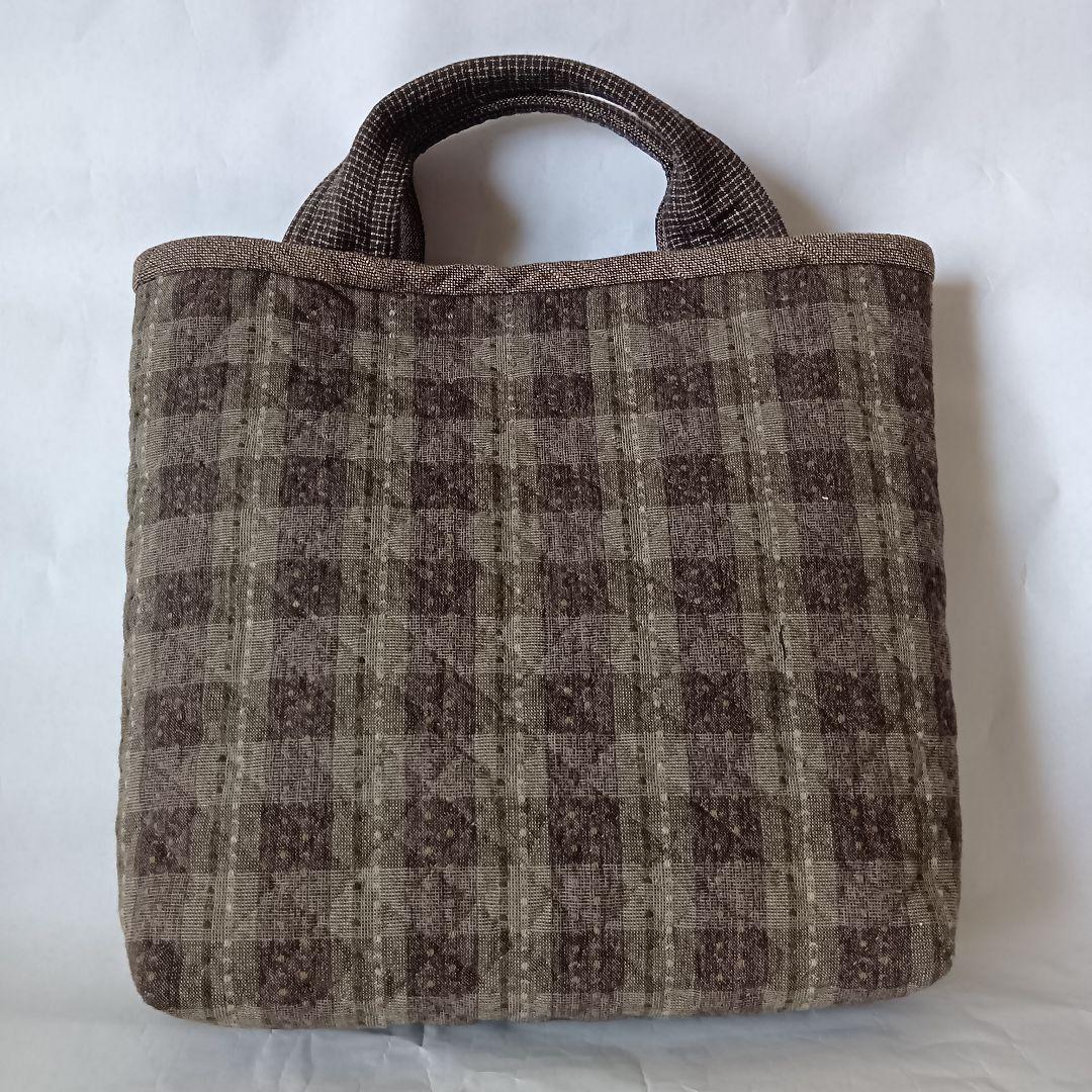 パッチワークキルト　バック　ハンドメイド