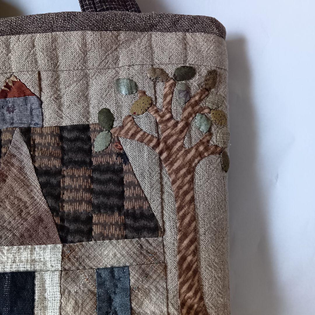 パッチワークキルト　バック　ハンドメイド