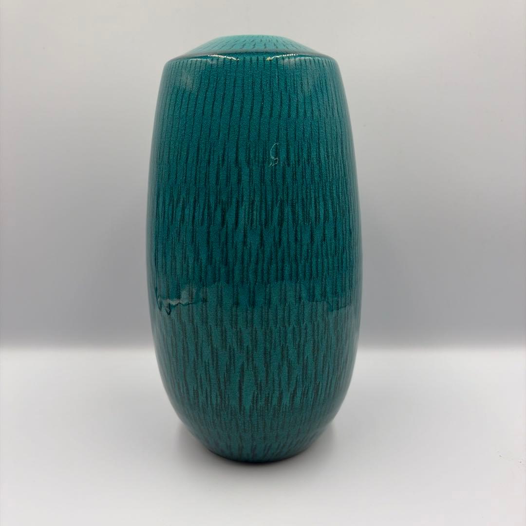 青塗　花瓶　花器　中国