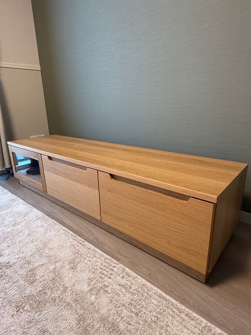 最終値下げ済 【美品】unico LOMAVボードW1520オーク北欧 テレビ台