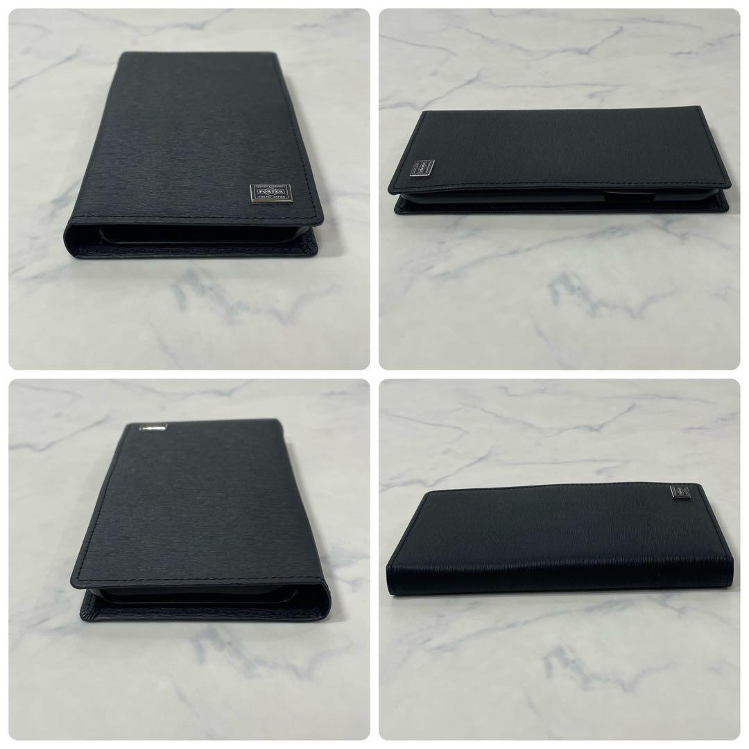 美品 PORTER CURRENT ワントーン ロゴ 手帳型 iPhoneケース