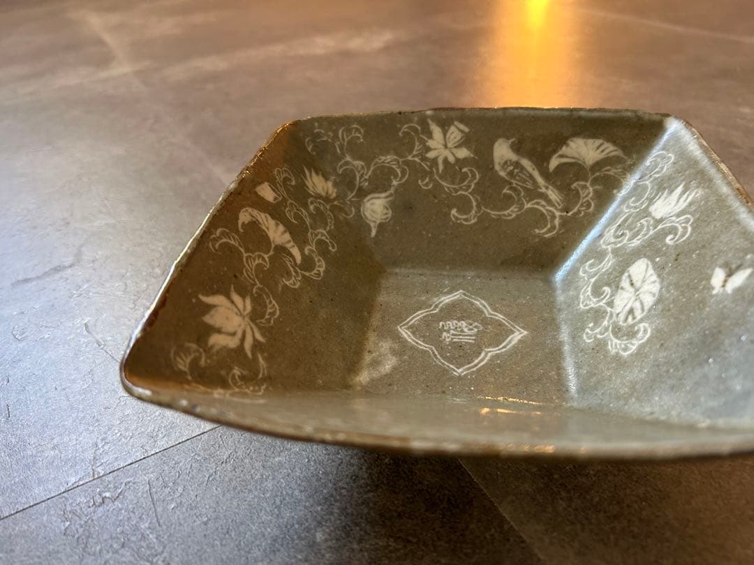 土本訓寛・久美子／象嵌　四角鉢皿