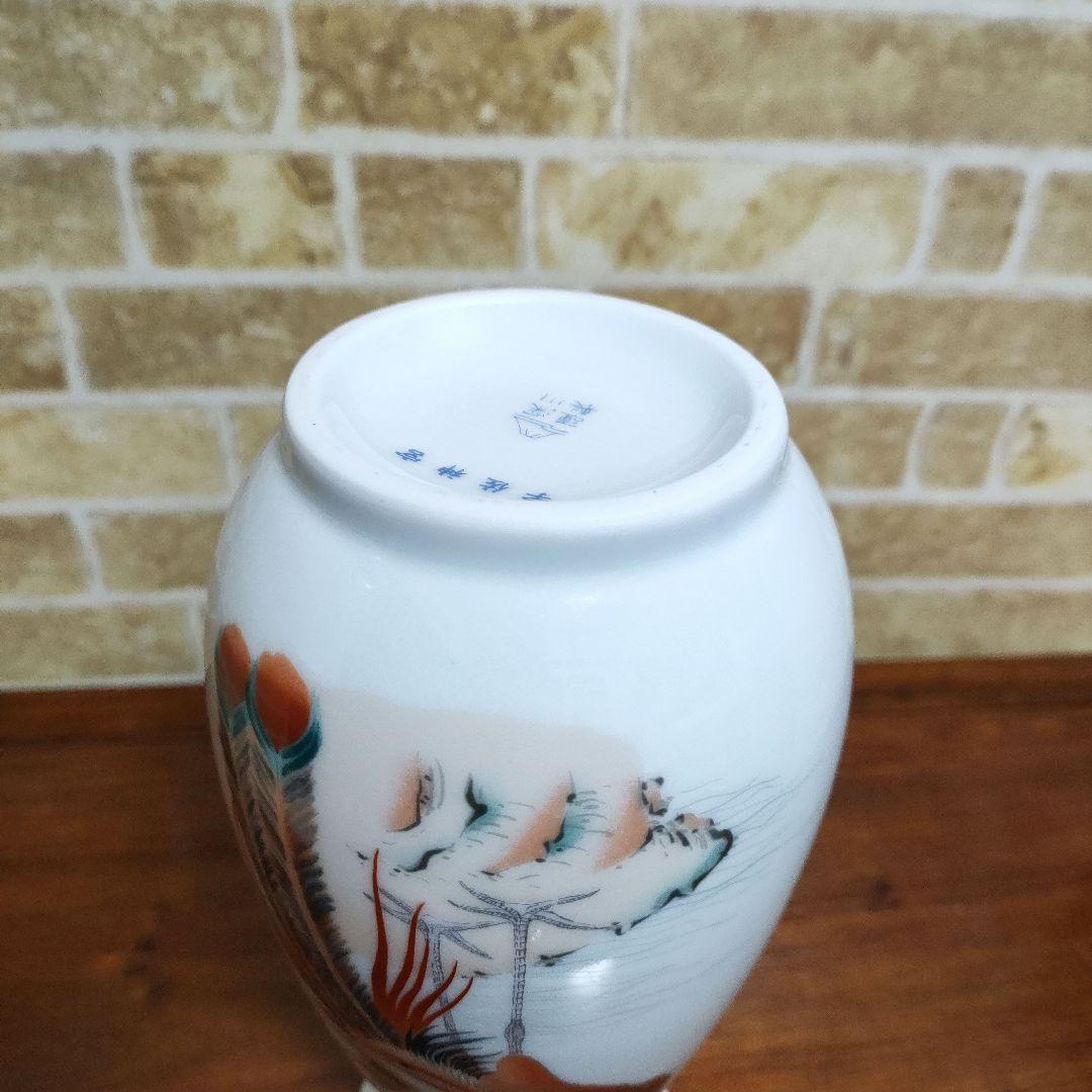 【希少】有田焼 宮内庁御用達 深川製磁 鳳凰絵花瓶 宇佐神宮 奉幣祭記念品