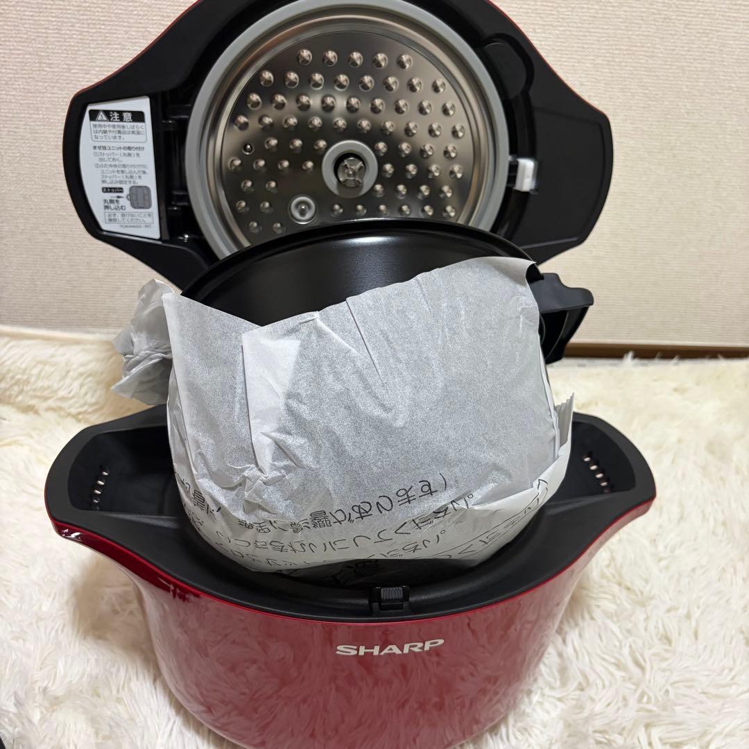 未使用 ヘルシオ ホットクック SHARP KN-HW24E-R　2020年製造