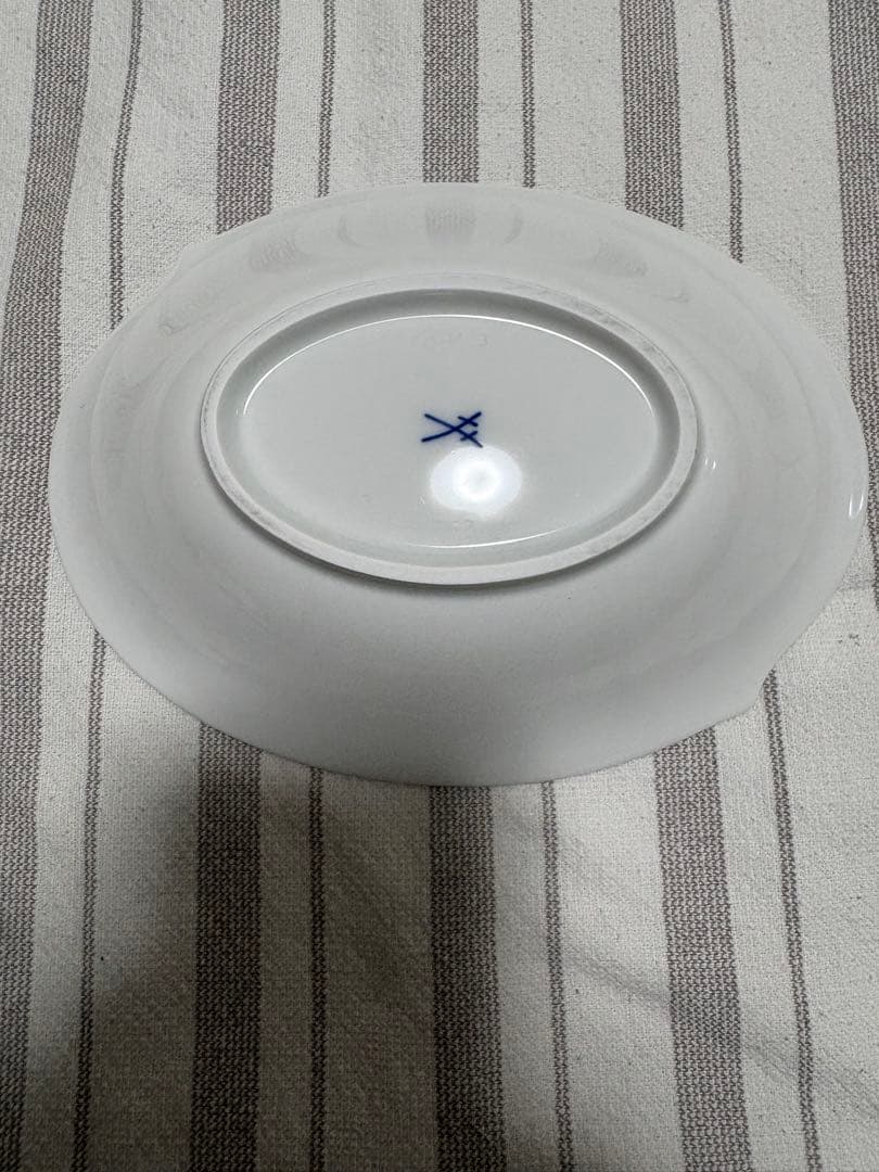 マイセン　波の戯れ　皿　オーバル