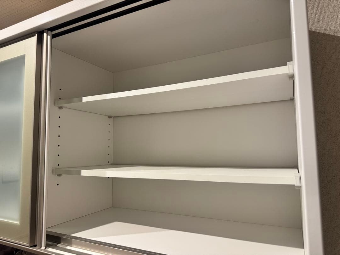 美品　最終日‼️キッチンボード　カップボード　食器棚リガーレ　幅140cm 白