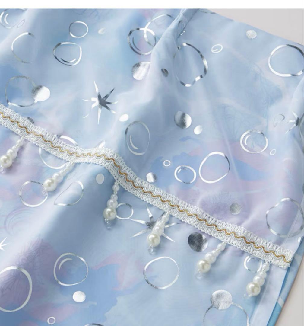 アリエル　カーテン　箔プリント　二重遮光カーテン　ベルメゾン