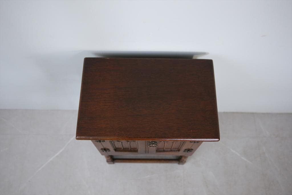 英国アンティーク木製カップボード/キャビネット/キッチン収納/飾り棚92-162