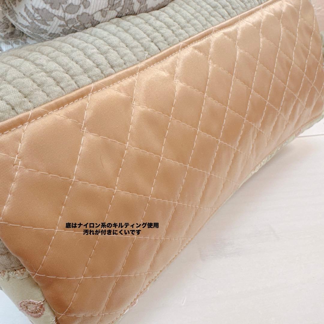 あ*き様 コヤンイサムチョン♡bigるみちゃんヌビ×インド刺繍の春色トートバッグ