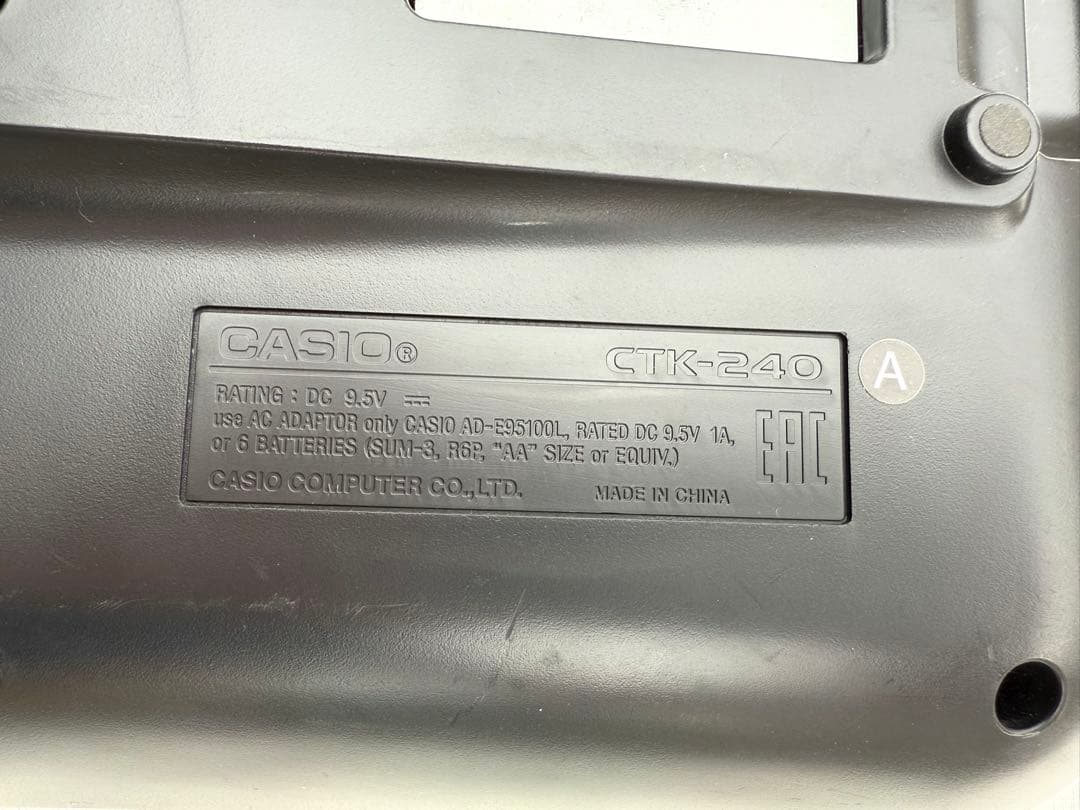 【動作確認済】【電源コードあり】カシオ CASIO CTK-240 キーボード