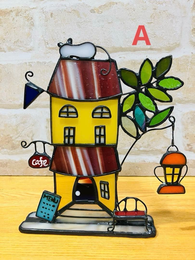 ステンドグラス　cafe4点