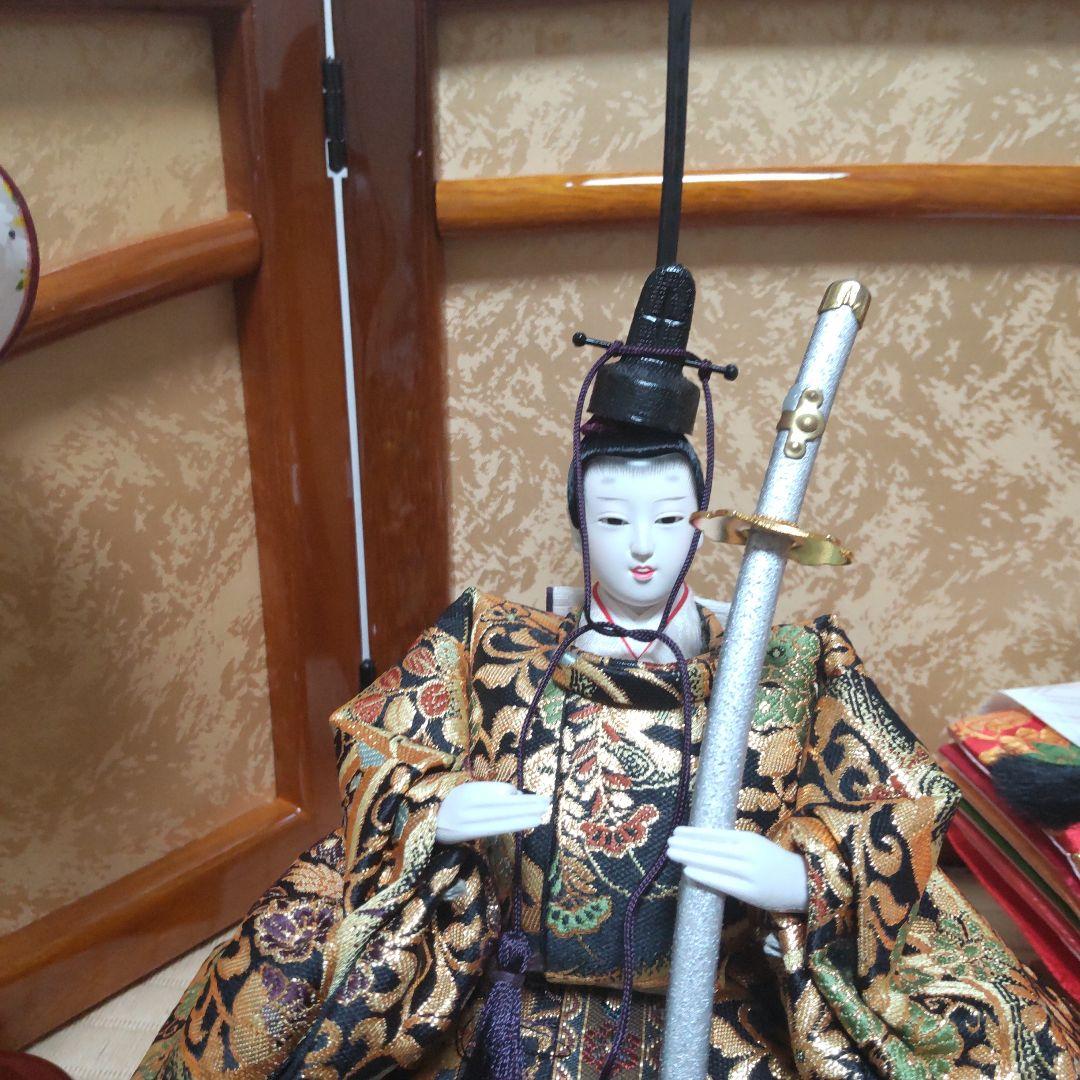 雛人形 親王飾り 木製台座 京雅 作家物？ 収納飾り ひな人形 節句