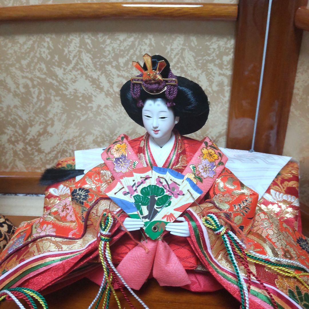 雛人形 親王飾り 木製台座 京雅 作家物？ 収納飾り ひな人形 節句