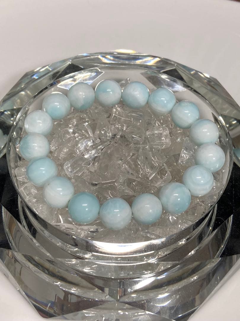 天然石　ラリマー　ブレスレット