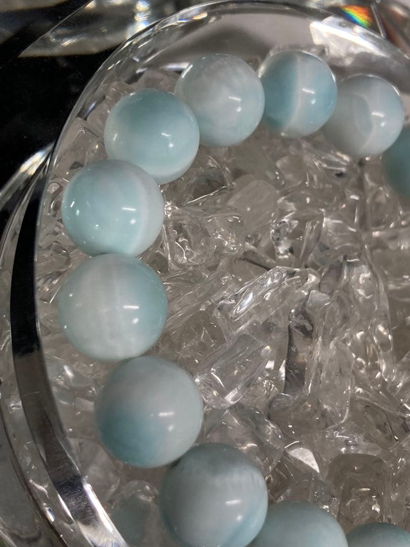 天然石　ラリマー　ブレスレット