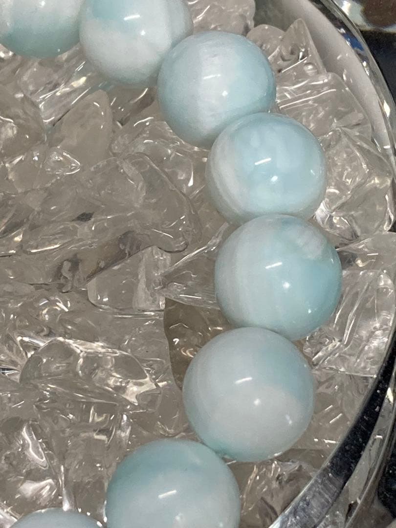 天然石　ラリマー　ブレスレット