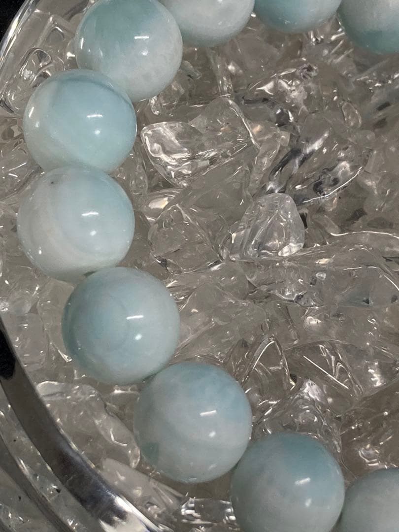 天然石　ラリマー　ブレスレット