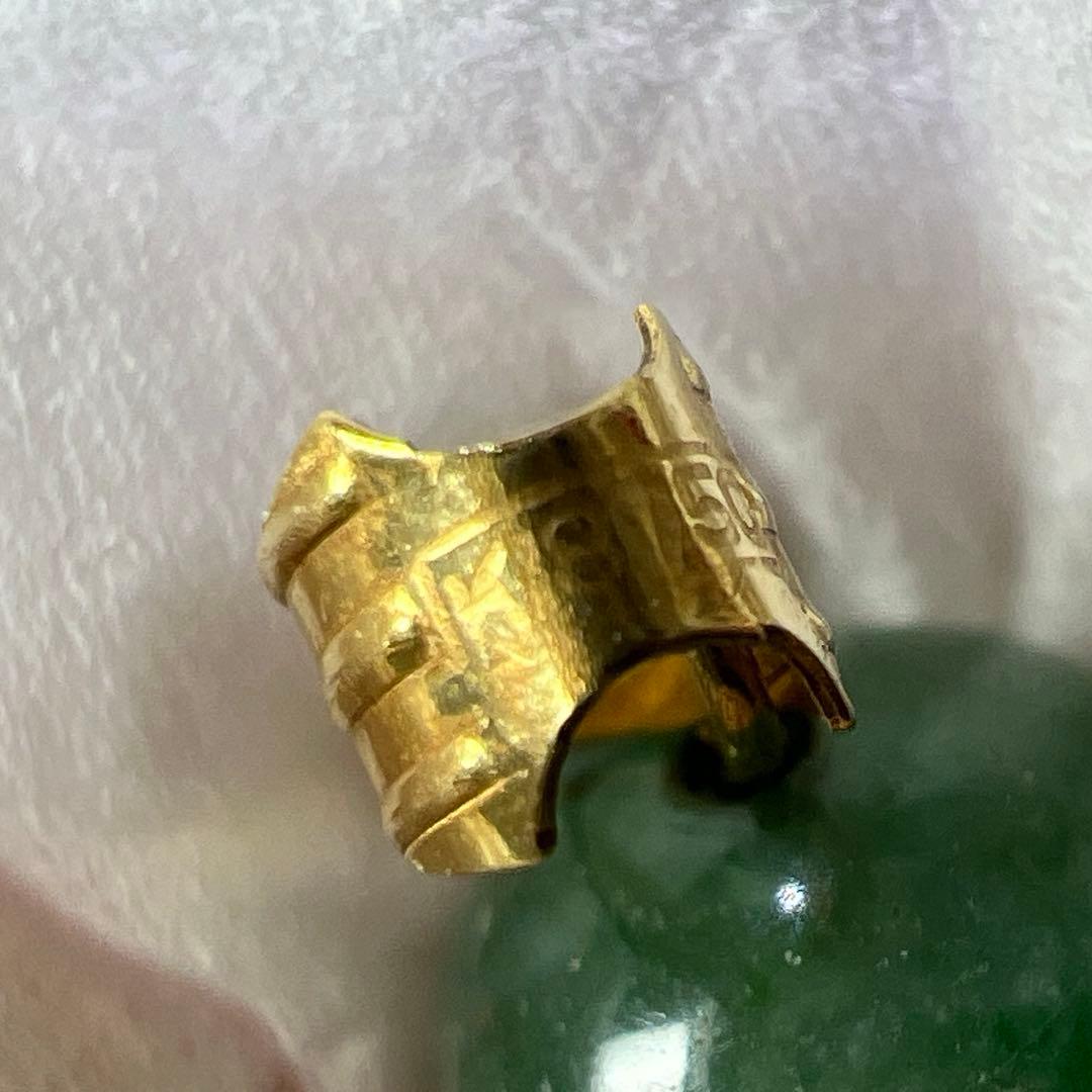 K18刻印　本翡翠玉ネックレストップ　2.6g 東Y8-0403☆2F