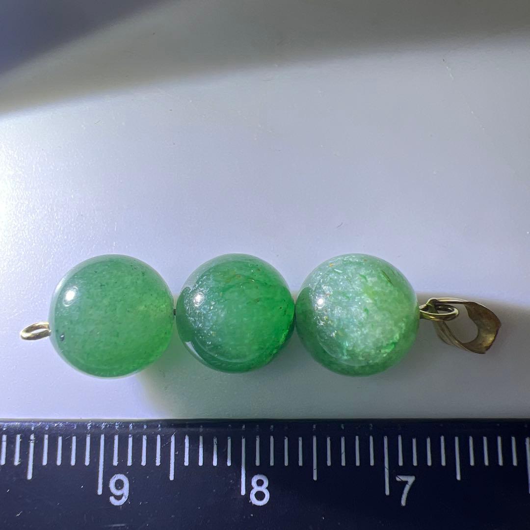K18刻印　本翡翠玉ネックレストップ　2.6g 東Y8-0403☆2F