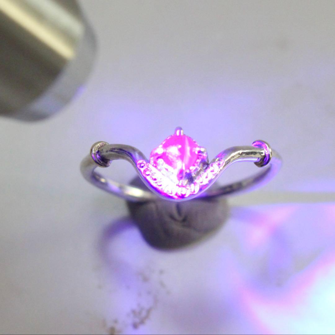 アレキサンドライトキャッツアイのK10YG小ワッカカーブシルバーリング12号