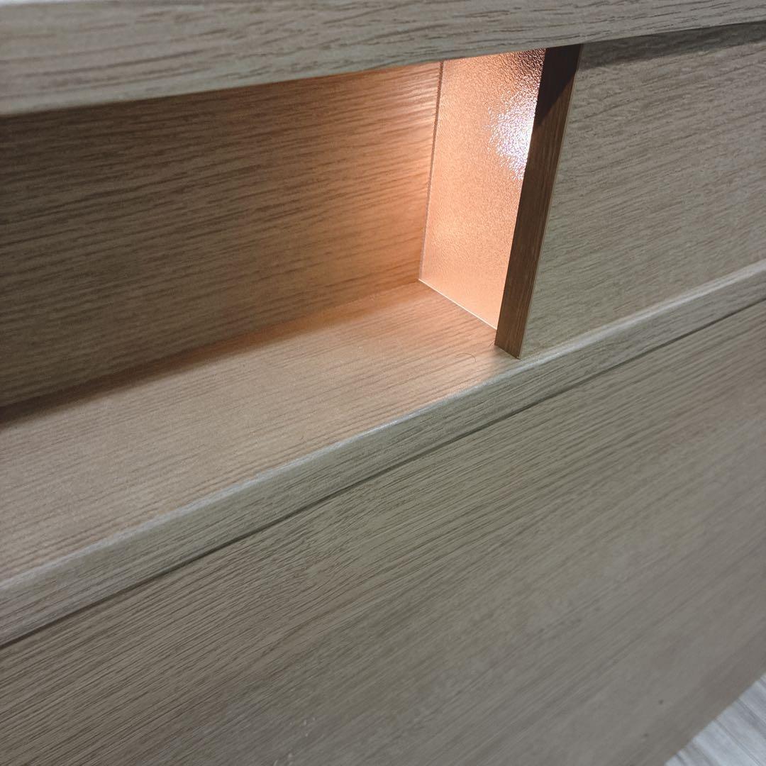 ◇大阪府 神戸市配達料無料◇ニトリ◇ベッドフレーム◇ダブル◇収納コンセント照明付