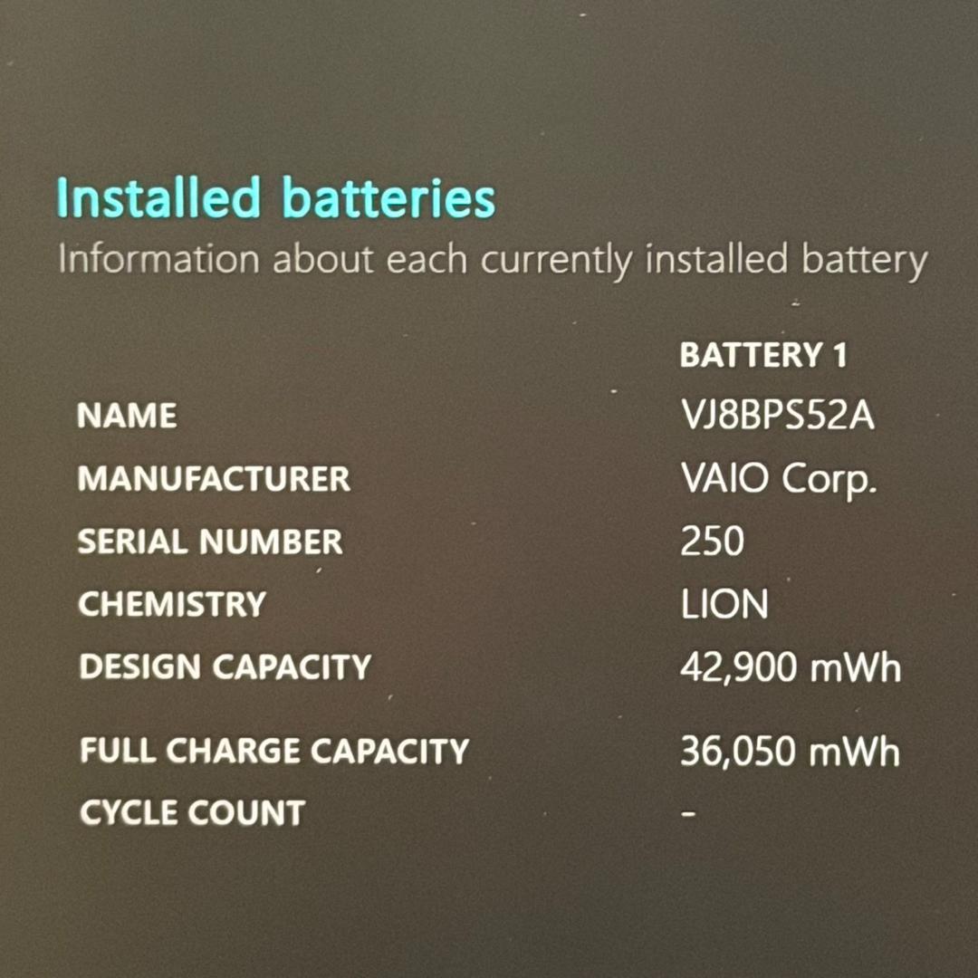 バッテリー良好/準美品/VAIO /第10世代i5/Win11/オフィス