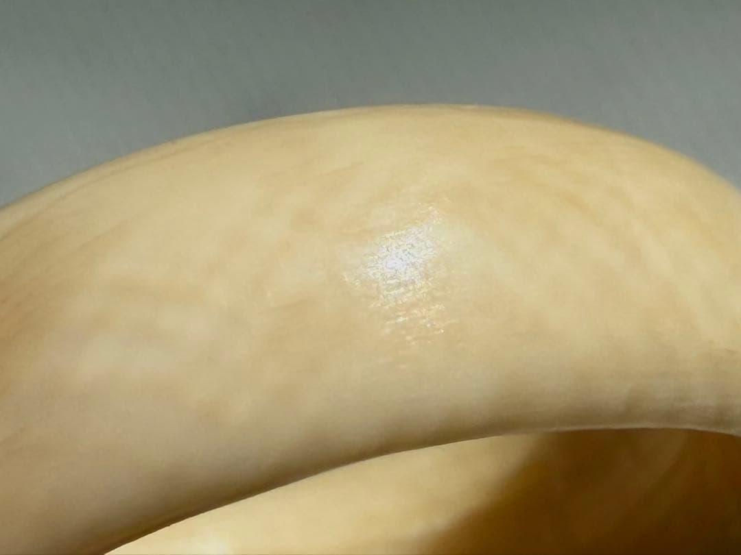 マンモス牙リング ディマントイドガーネット入 一点物　約11号