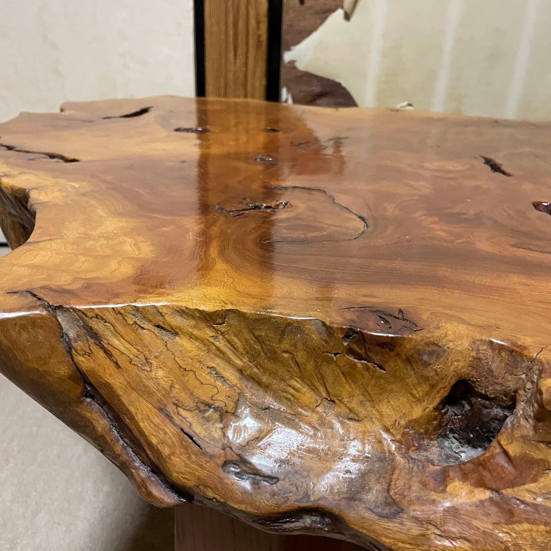 天然木材 杢目綺麗 一枚板 ローテーブル