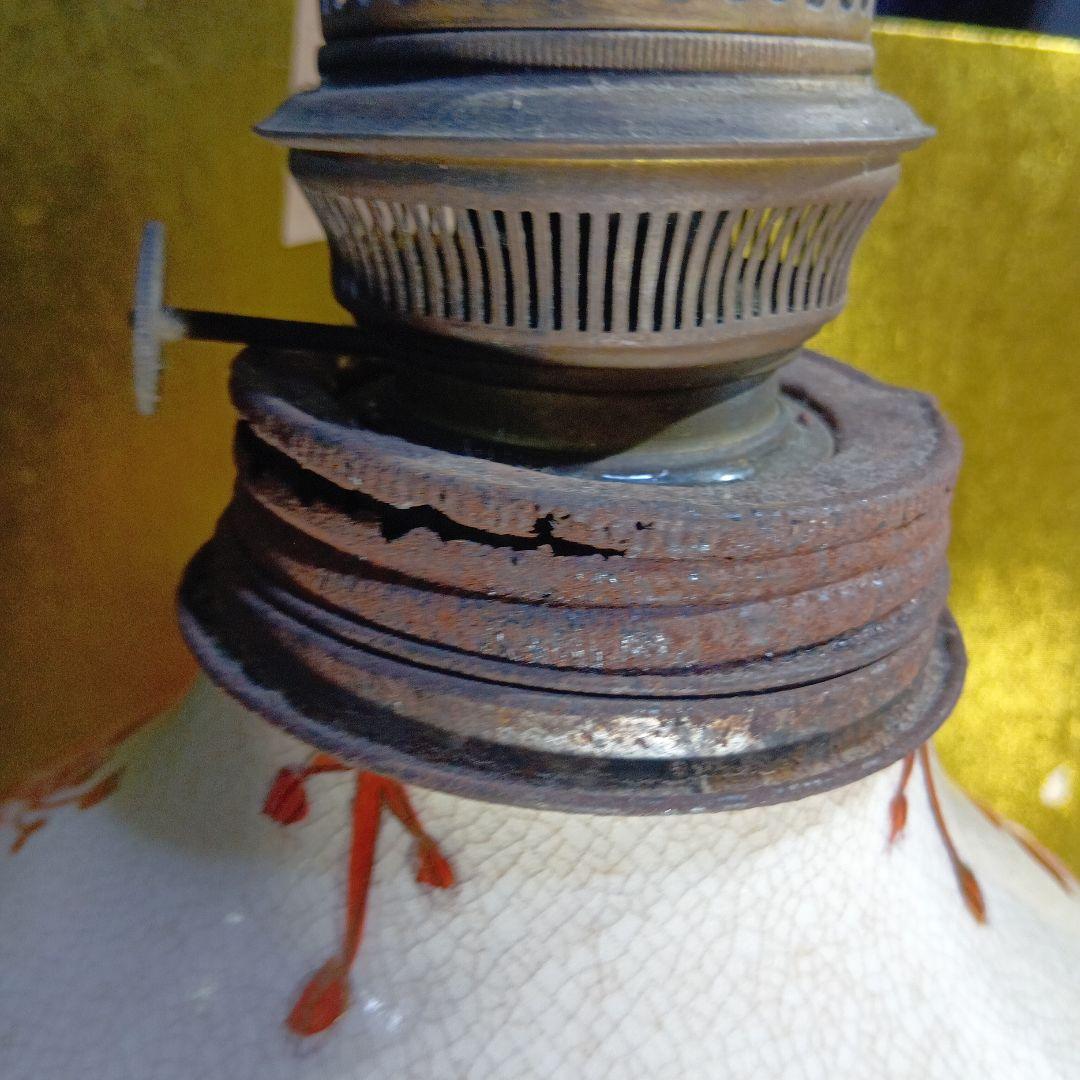 赤絵陶器ランプ 高さ約30cm