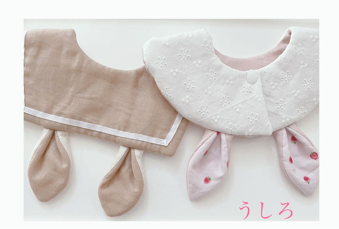 ハンドメイドスタイ　うさみみセーラースタイ　ぽんぽこ様