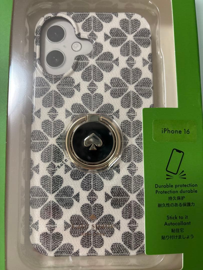《新品未使用》Kate spade iPhone16 リング付スマホケース