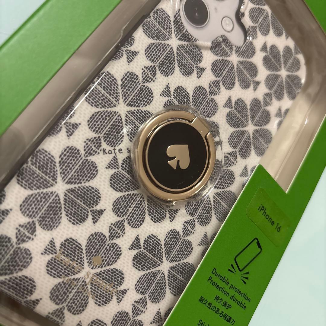 《新品未使用》Kate spade iPhone16 リング付スマホケース