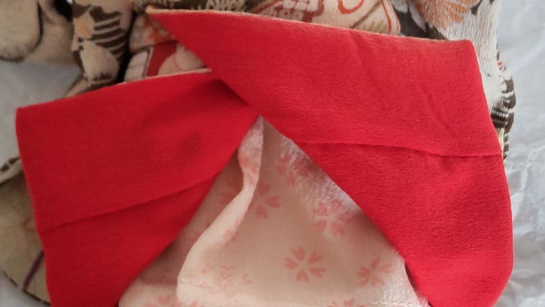 古布 熊 ティディベア 縮緬 着物 ハンドメイド アンティーク 人形 手作り