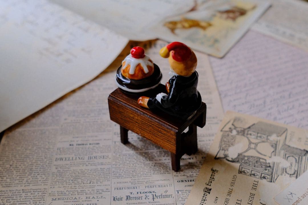 ヴィンテージ マザーグース ミニチュア 陶器 置物 アンティーク