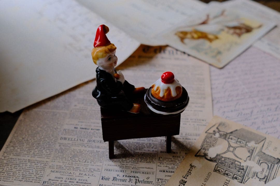 ヴィンテージ マザーグース ミニチュア 陶器 置物 アンティーク