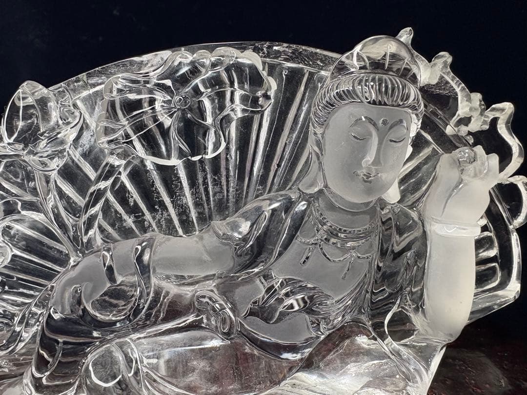 緊急値下げ！☆水晶クリスタル☆ 観音菩薩像 一点物