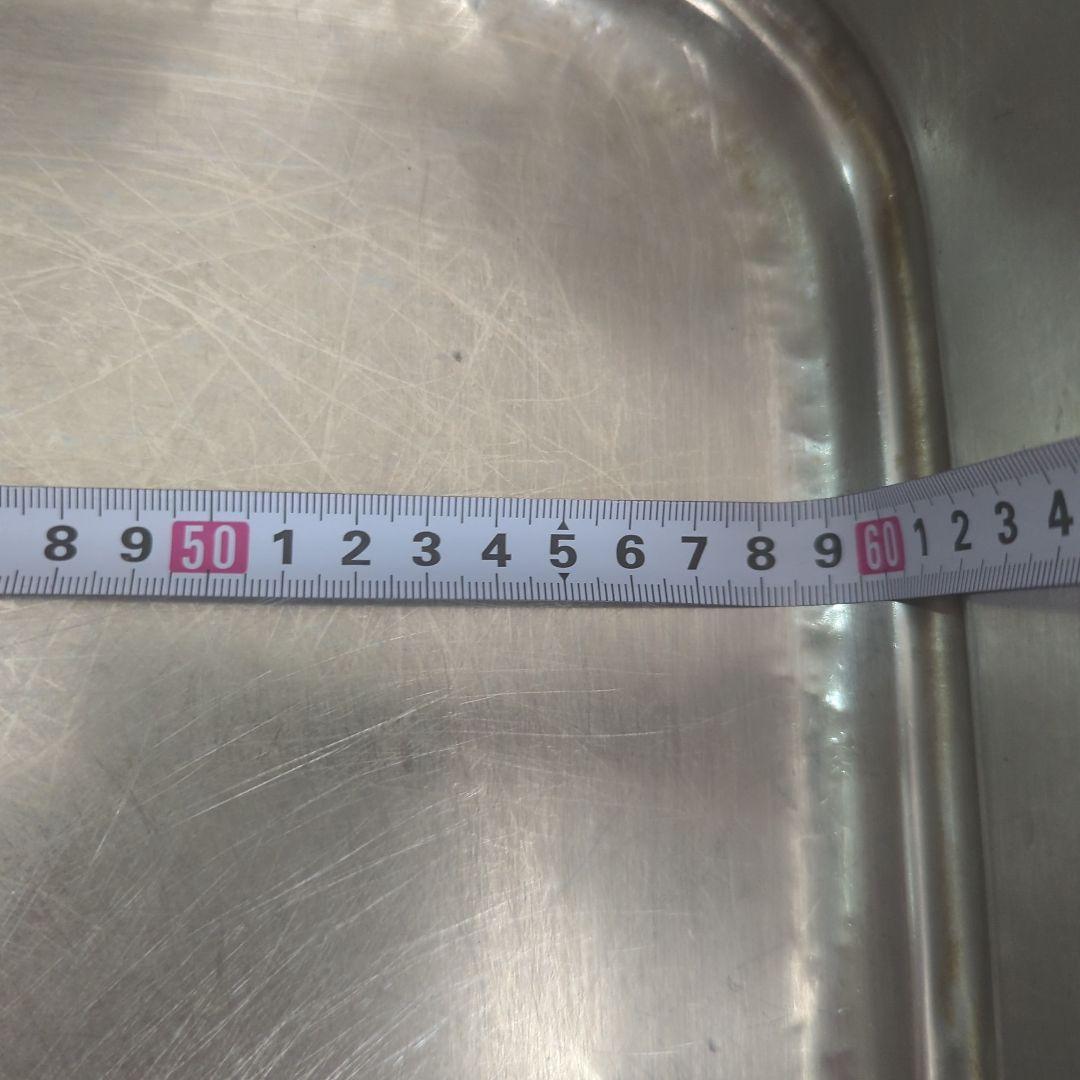 蓋なしアルミ飯台　ジャンクガーデン　アンティーク　昭和古道具　骨董　レトロ