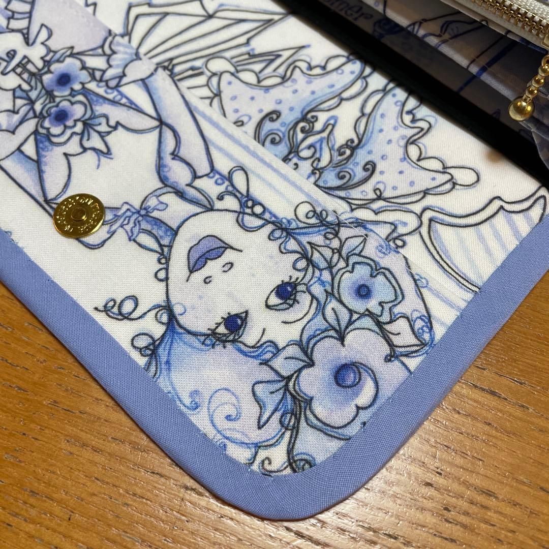 長財布　やりくり財布　ハンドメイド　ロラライハリス　巾着袋セット