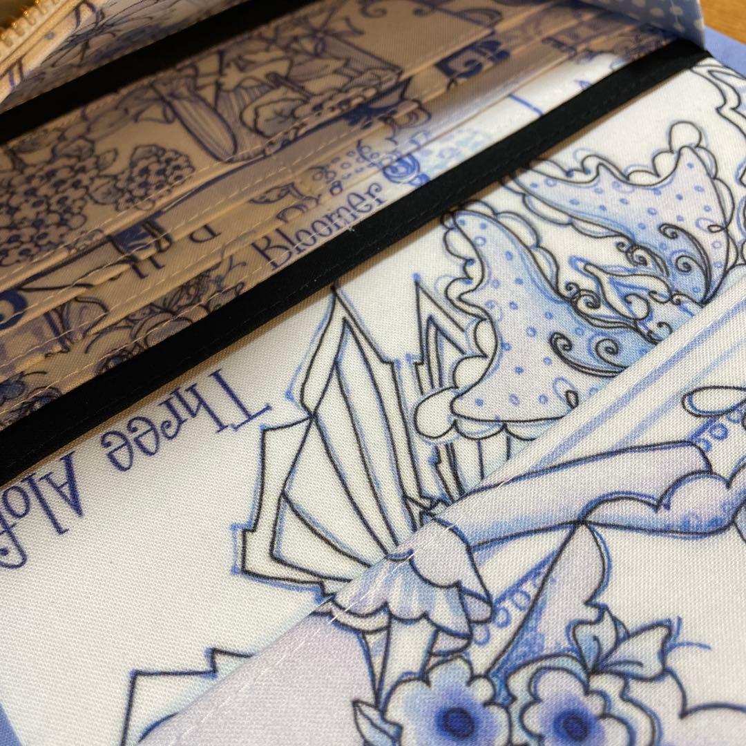 長財布　やりくり財布　ハンドメイド　ロラライハリス　巾着袋セット