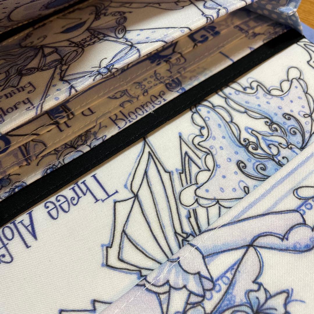 長財布　やりくり財布　ハンドメイド　ロラライハリス　巾着袋セット