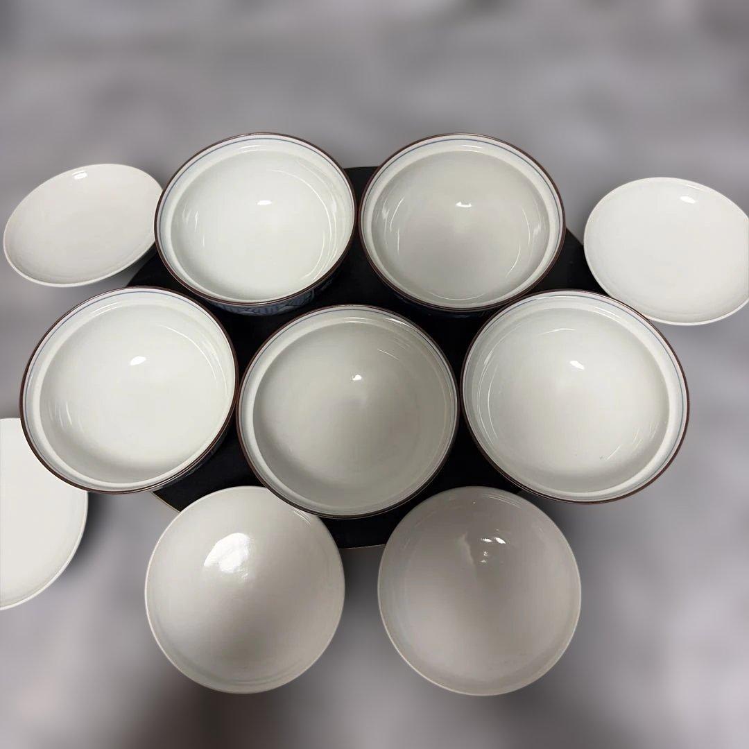 【有田焼】丹山窯　蓋付煮物椀　5セット