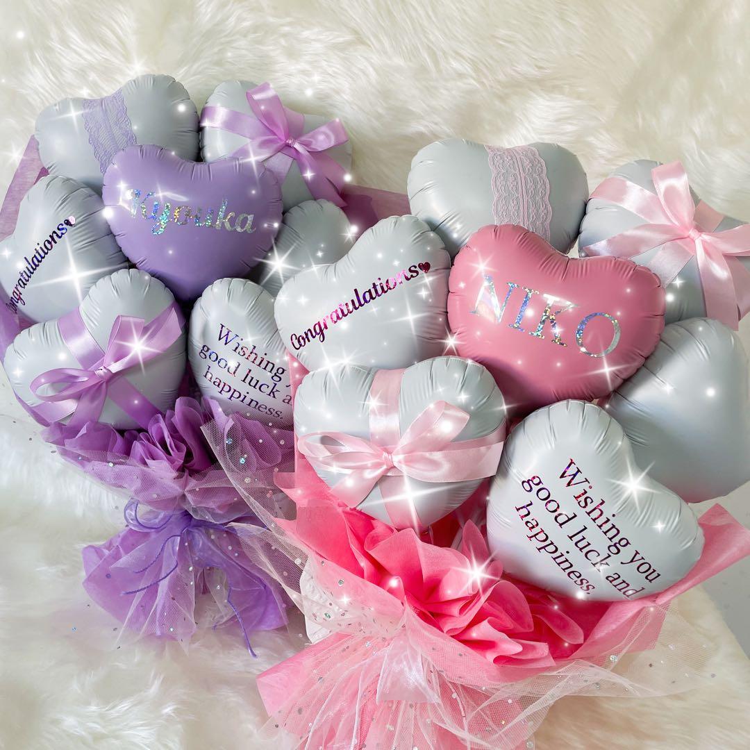 バルーンブーケ 卒業式 成人式 誕生日 名入れ 韓国風 推し活 祝花 生誕祭