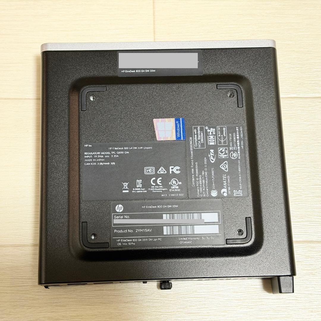 HP EliteDesk 800 G4 DM i5-8500T 美品 メンテ済み