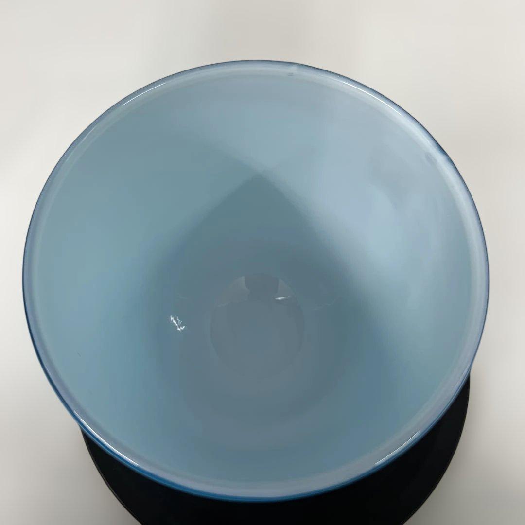 ZWIESEL ツヴィーゼル 1872 手吹きガラス 花瓶 青 ドイツ製