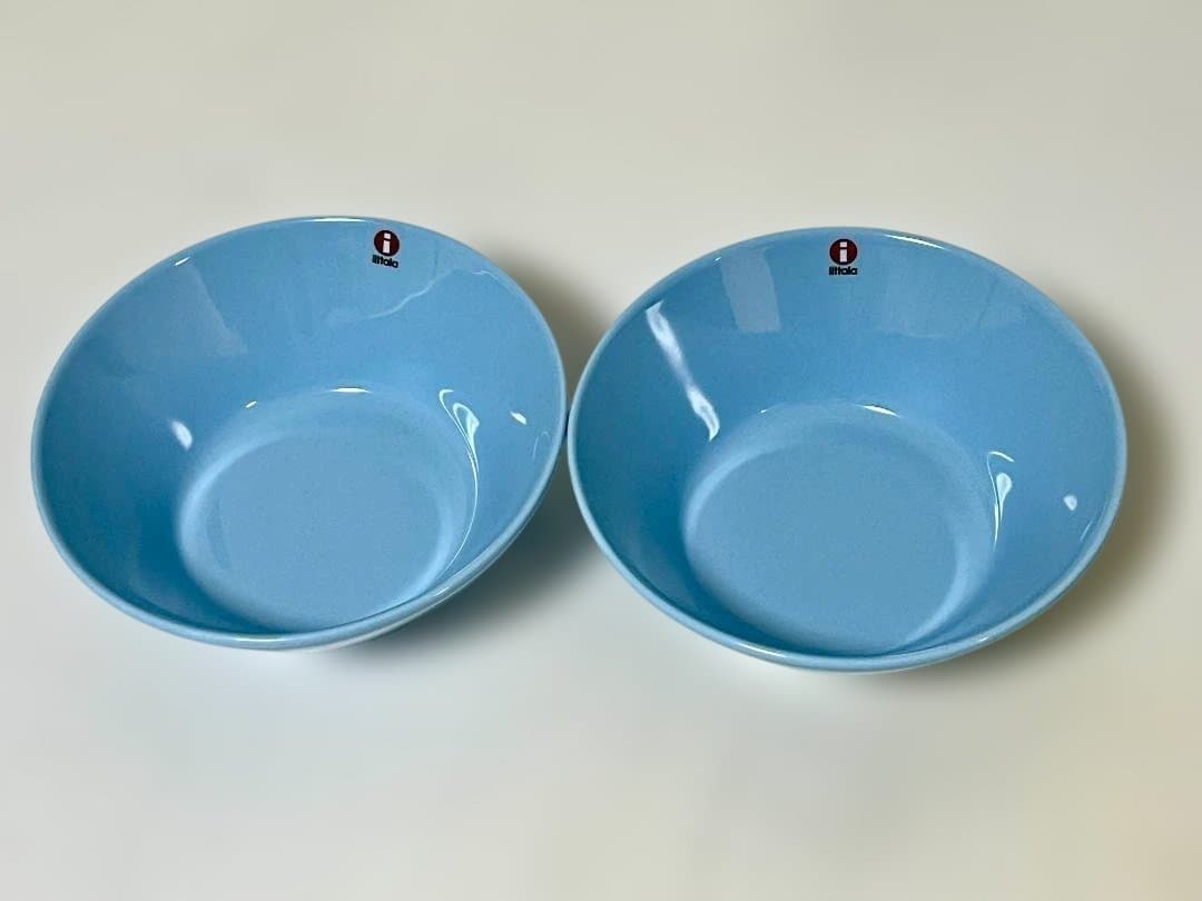 未使用美品 イッタラ ティーマ ボウル 15cm 2個セット ライトブルー
