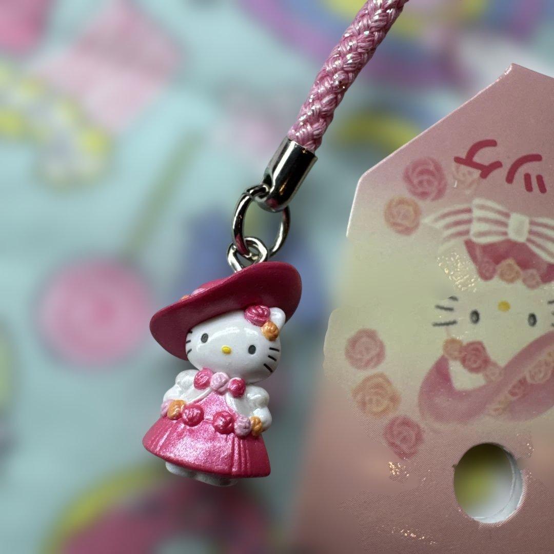 サンリオ　ハローキティ　根付け　パステル　平成レトロ
