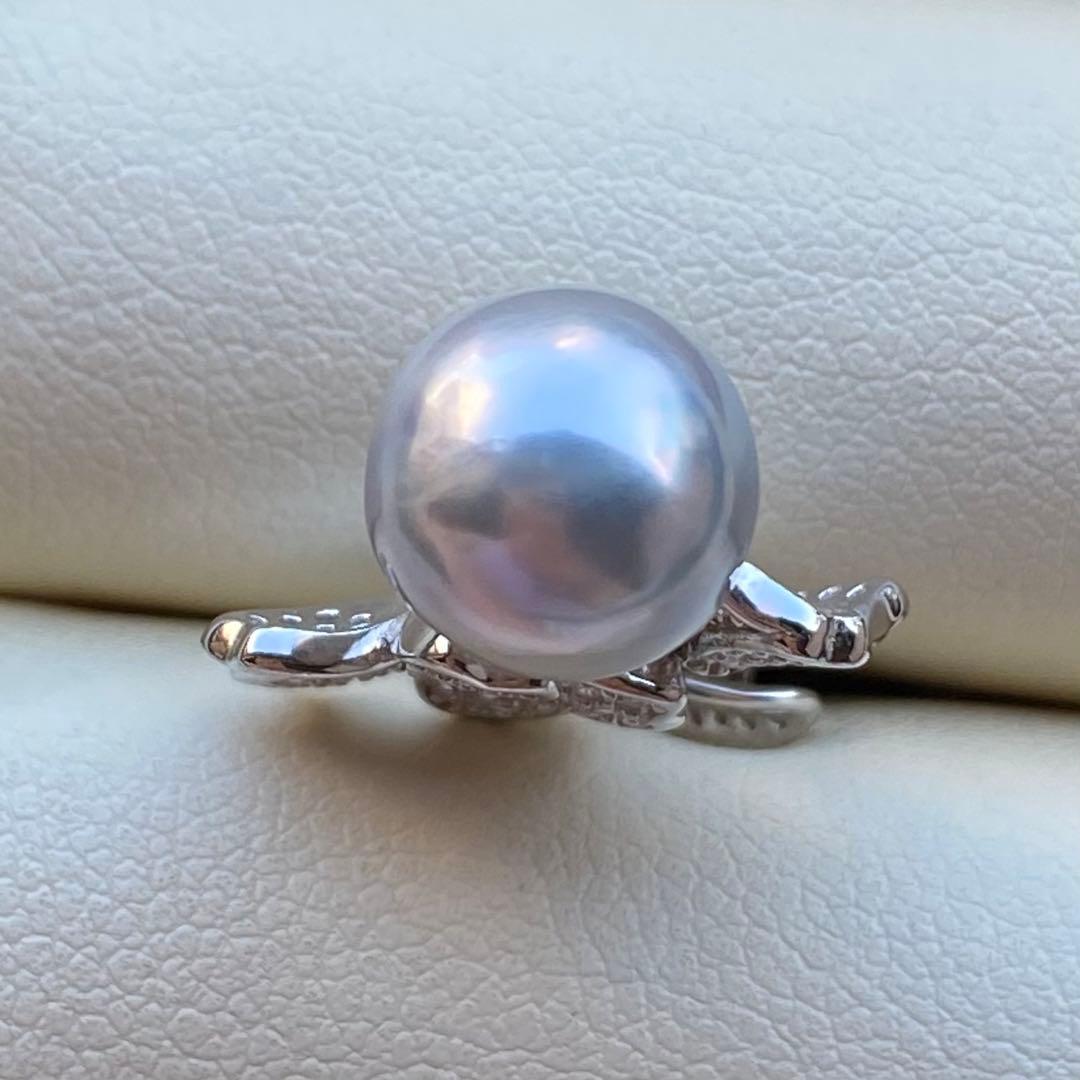 お客あこや真珠ネックレストップ　10.2*8.8mm無調色ブルーPT768